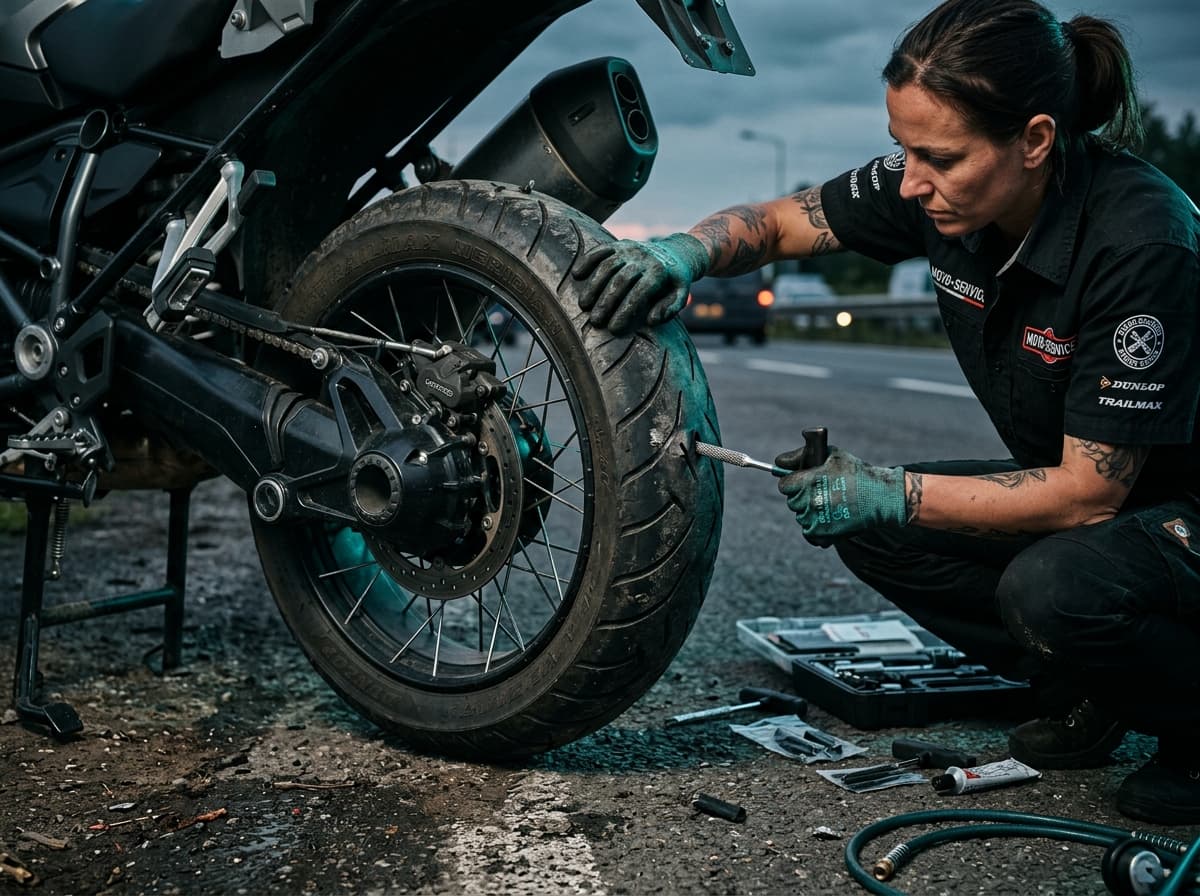 Doorstep bike tyre puncture repair in Hyderabad