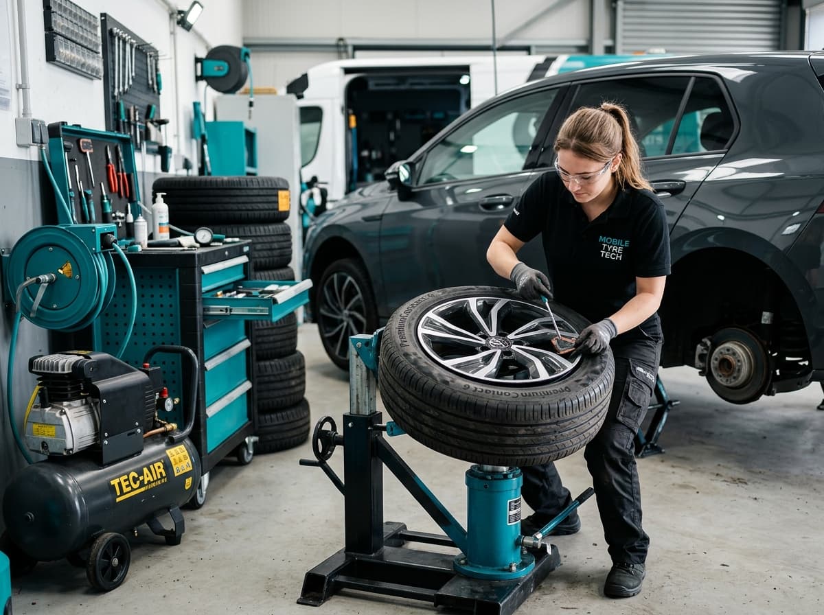Doorstep car tyre puncture repair in Hyderabad